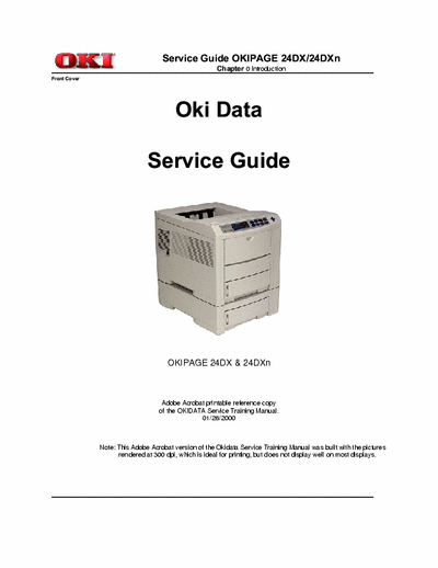 Oki Okipage 24DX Okidata  OKIPAGE 24DX & 24DXn Service Manual